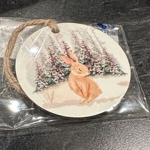 Charming Winter Rabbit Ornament